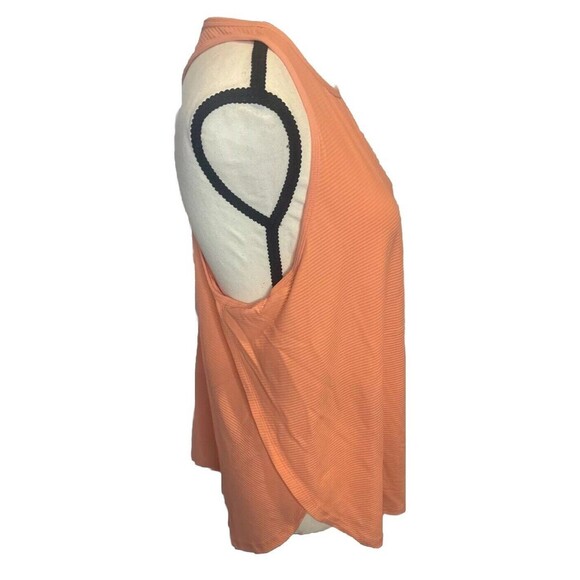 Women’s Calia ORANGE Striped Sleeveless Tank Top Sz L - Picture 5 of 6